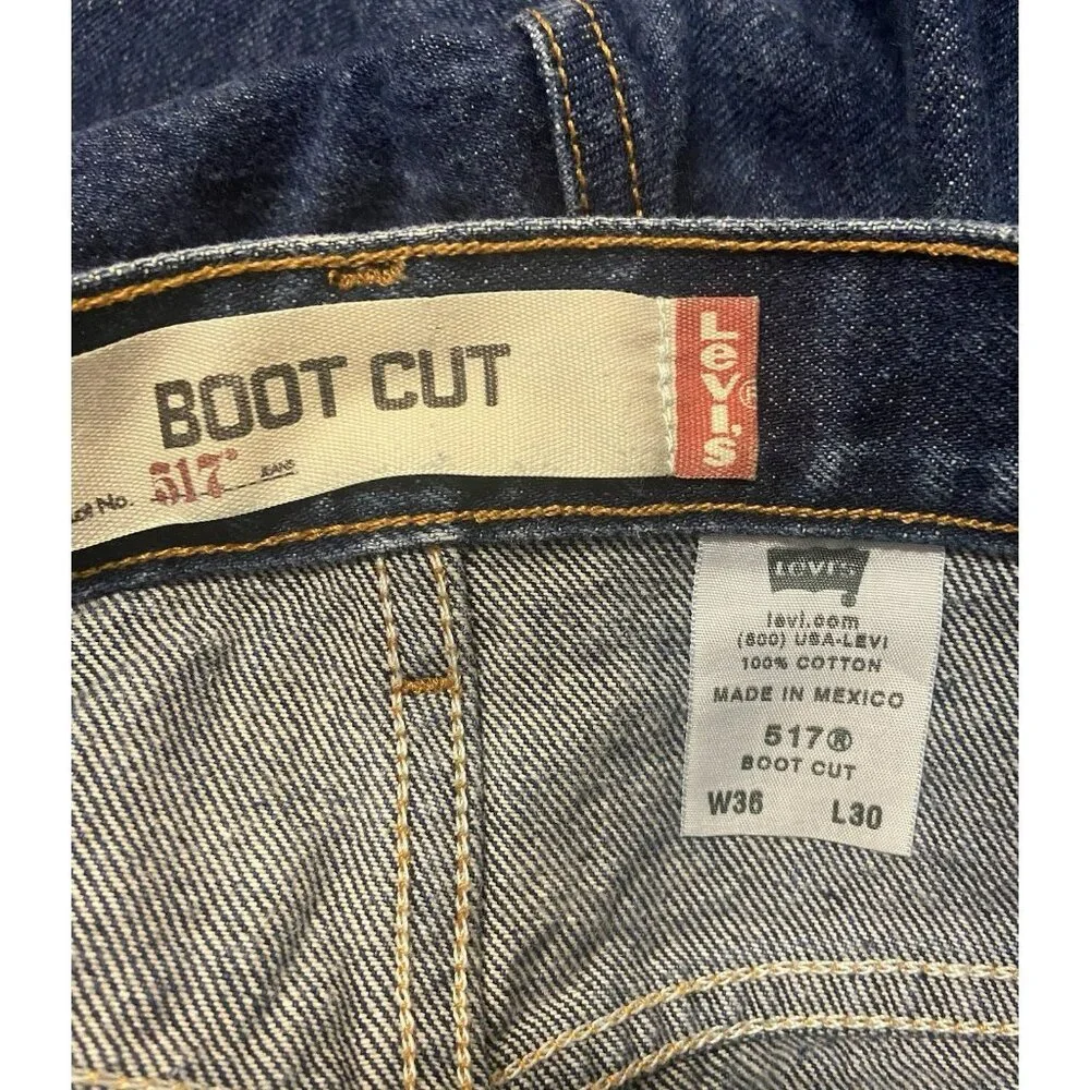 Vtg Levis 517 Bootcut Jeans Mens‎ 36x30 (Fits 35x30) Medium Wash Y2K
